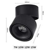 Led Lights Downlight Foldable Ceiling Lamp Surface Mounted Indoor Led Lighting 7w 10w 12w For Kitchen Bedroom Living Room