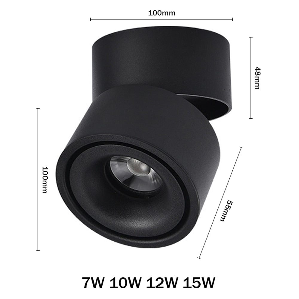 Led Lights Downlight Foldable Ceiling Lamp Surface Mounted Indoor Led Lighting 7w 10w 12w For Kitchen Bedroom Living Room