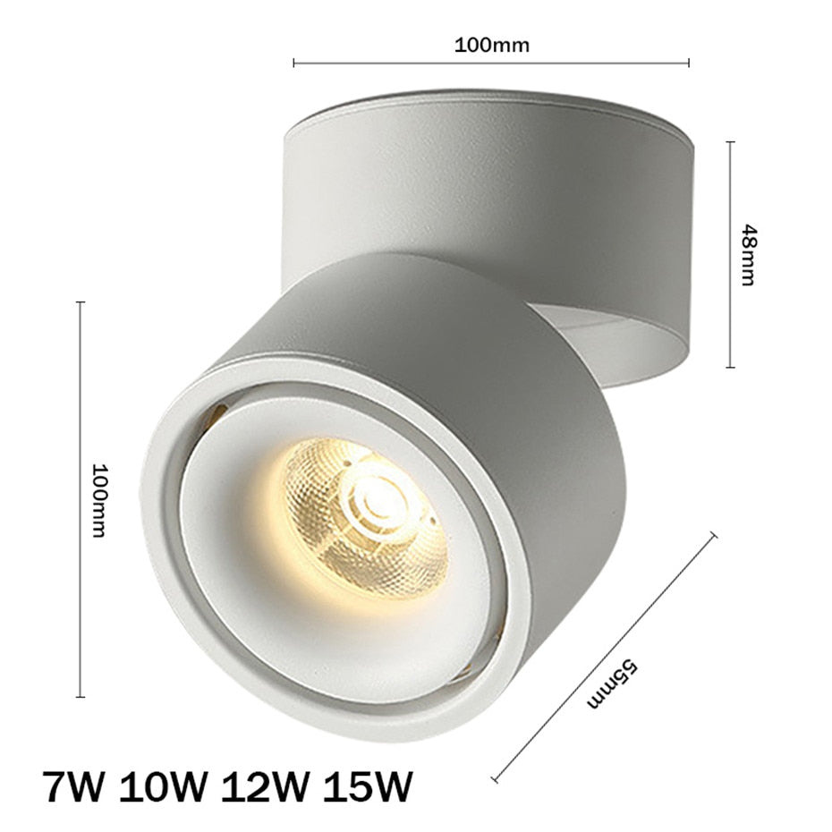 Led Lights Downlight Foldable Ceiling Lamp Surface Mounted Indoor Led Lighting 7w 10w 12w For Kitchen Bedroom Living Room