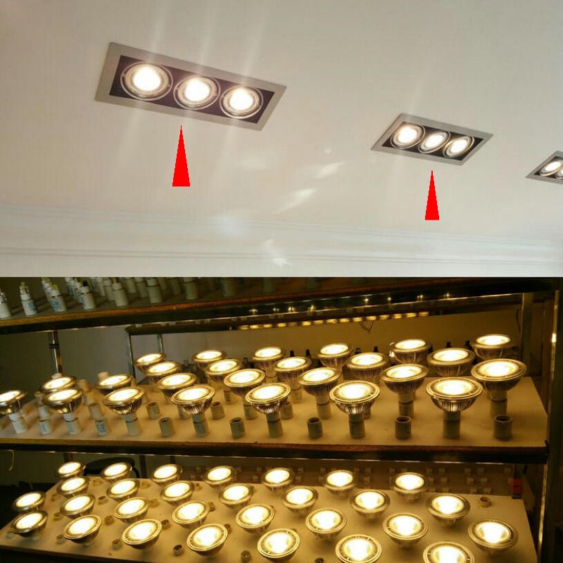 LED Downlight AR111 15W 20W COB LED Downlight Dimmable GU10 AR111 QR111 ES111 G53 LED Bulb light AC110V/220V/DC12V Spotlight