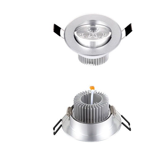LED Downlight 3W Ultra Bright Round RGB Aluminum AC220V Dimmable LED Down Light warm/cold Recessed Spot Light Lamp Home KTV