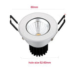 LED Downlight 3W Ultra Bright Round RGB Aluminum AC220V Dimmable LED Down Light warm/cold Recessed Spot Light Lamp Home KTV
