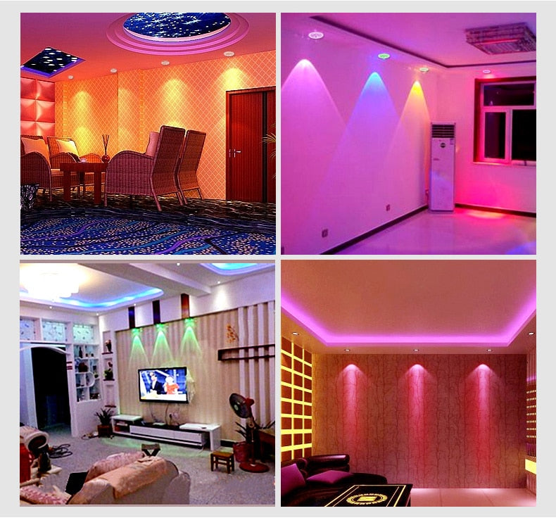 LED Downlight 3W Ultra Bright Round RGB Aluminum AC220V Dimmable LED Down Light warm/cold Recessed Spot Light Lamp Home KTV