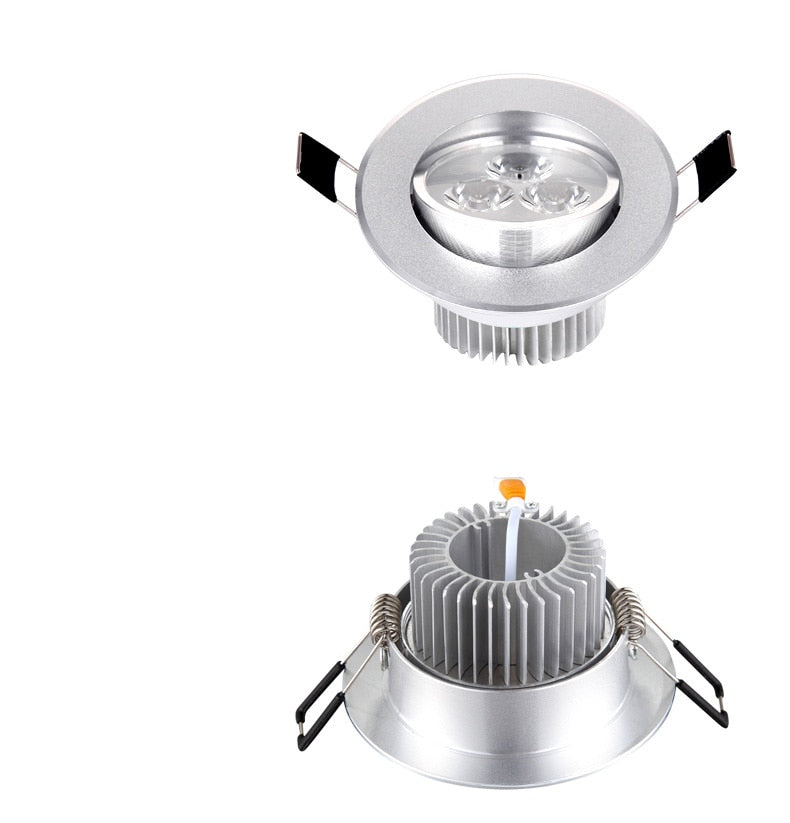 LED Downlight 3W Ultra Bright Round RGB Aluminum AC220V Dimmable LED Down Light warm/cold Recessed Spot Light Lamp Home KTV
