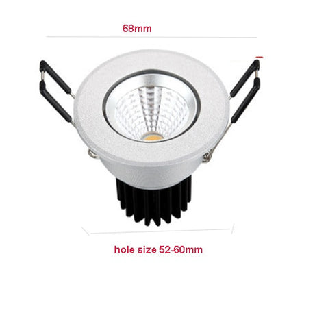 LED Downlight 3W Ultra Bright Round RGB Aluminum AC220V Dimmable LED Down Light warm/cold Recessed Spot Light Lamp Home KTV