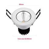 LED Downlight 3W Ultra Bright Round RGB Aluminum AC220V Dimmable LED Down Light warm/cold Recessed Spot Light Lamp Home KTV