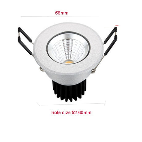 LED Downlight 3W Ultra Bright Round RGB Aluminum AC220V Dimmable LED Down Light warm/cold Recessed Spot Light Lamp Home KTV