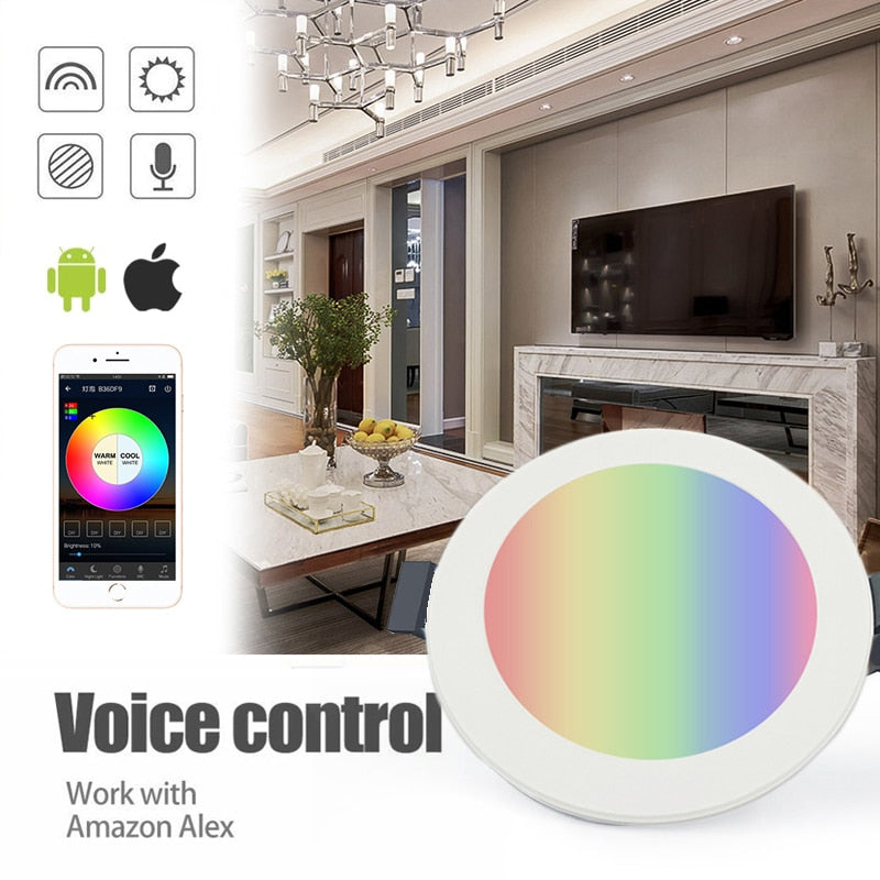 Tuya Zigbee LED Downlight 5W 7W 10W Ceiling Spotlight Warm White White Light 85-265V RGB Indoor Bedroom Lighting Support Alexa
