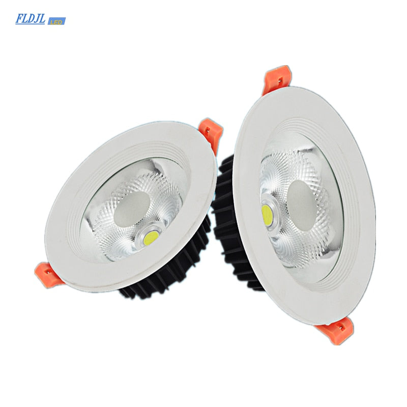 Dimmable LED ceiling downlight COB  5W 7W 9W 12W 15W 18W clothing store engineering embedded home lighting