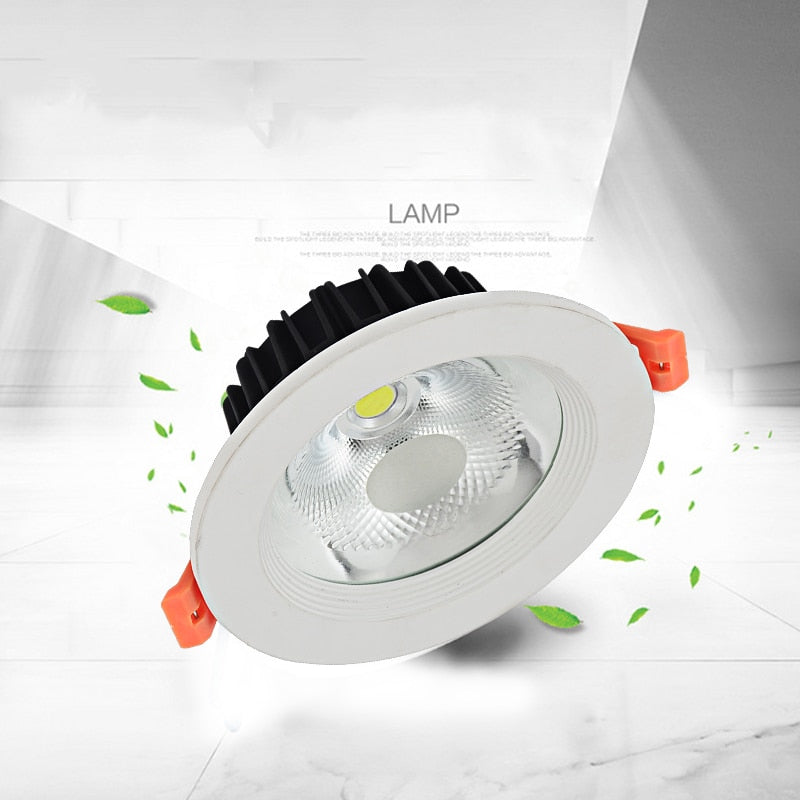 Dimmable LED ceiling downlight COB  5W 7W 9W 12W 15W 18W clothing store engineering embedded home lighting