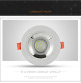 Dimmable LED ceiling downlight COB  5W 7W 9W 12W 15W 18W clothing store engineering embedded home lighting