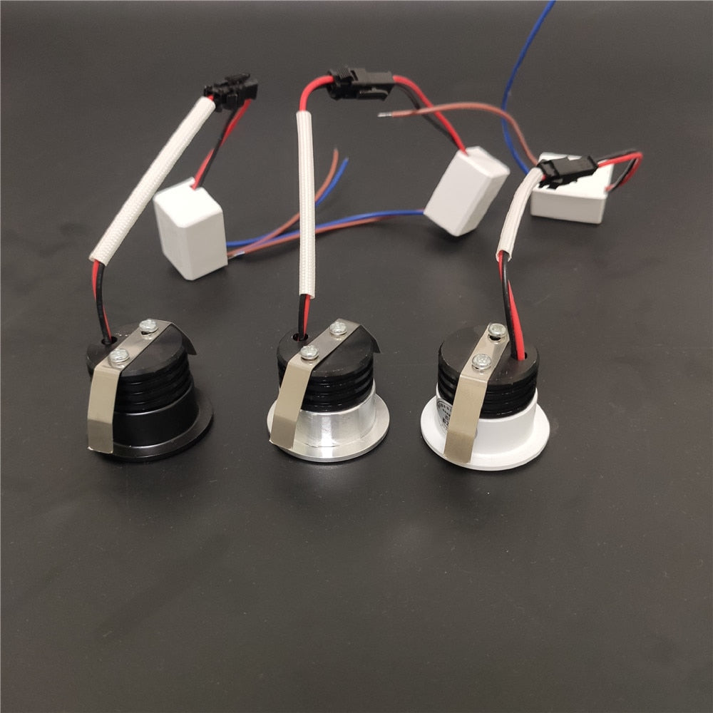 LED Spot Light Hole 30mm 110V 220V 3W Cob Dimmable White/Black/Silver MiNi downlight Recessed For Cabinet Gypsophila Display