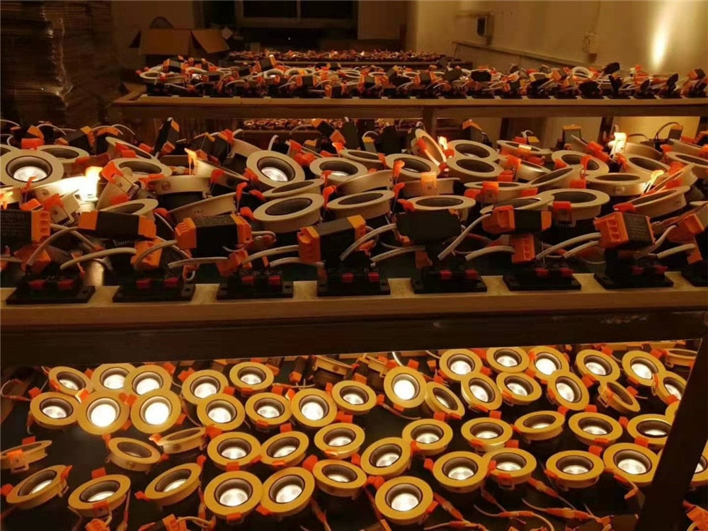 LED Spot Light Hole 30mm 110V 220V 3W Cob Dimmable White/Black/Silver MiNi downlight Recessed For Cabinet Gypsophila Display