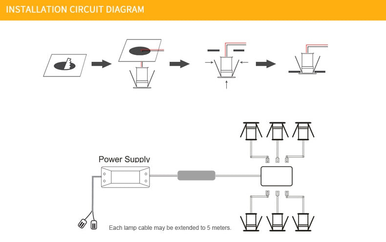 Spot 6 pcs/set Window frame Showcase Bar counter 110-220V Small spotlight 1W Embedded Built-in LED Cut hole 25mm Mini downlight