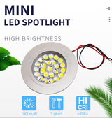 etrnLED Ceiling Led Spot Light Round Mini Focus 12V 1.5W Ultra Thin Dimmable Built In Lamps Downlight for Indoor House Showcase