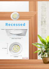 etrnLED Ceiling Led Spot Light Round Mini Focus 12V 1.5W Ultra Thin Dimmable Built In Lamps Downlight for Indoor House Showcase