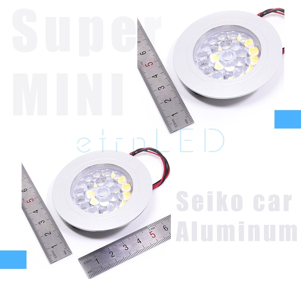 etrnLED Ceiling Led Spot Light Round Mini Focus 12V 1.5W Ultra Thin Dimmable Built In Lamps Downlight for Indoor House Showcase