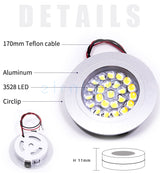 etrnLED Ceiling Led Spot Light Round Mini Focus 12V 1.5W Ultra Thin Dimmable Built In Lamps Downlight for Indoor House Showcase