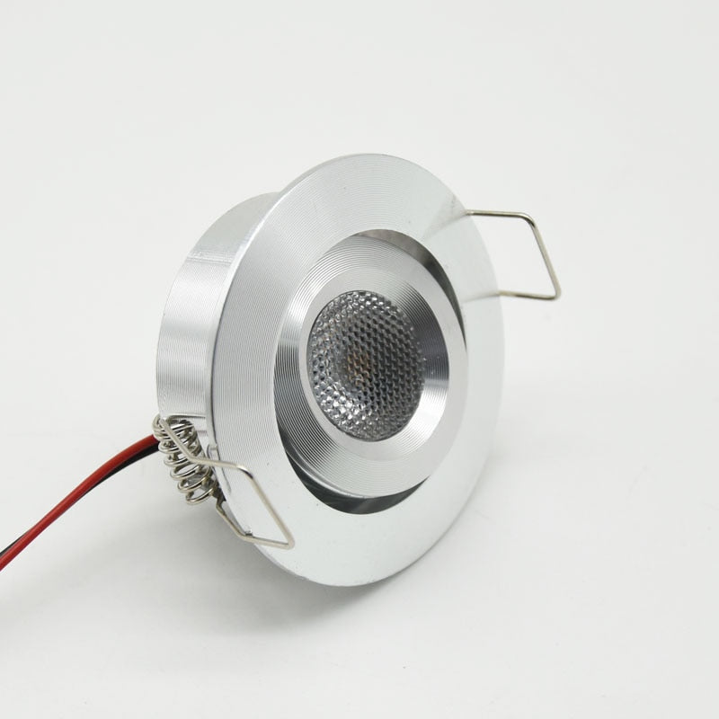 Adjustable Angle LED Spotlight Mini Downlight 3W Jewelry Interior Lighting Shop Decoration Bedroom Ceiling Built-in DC12V