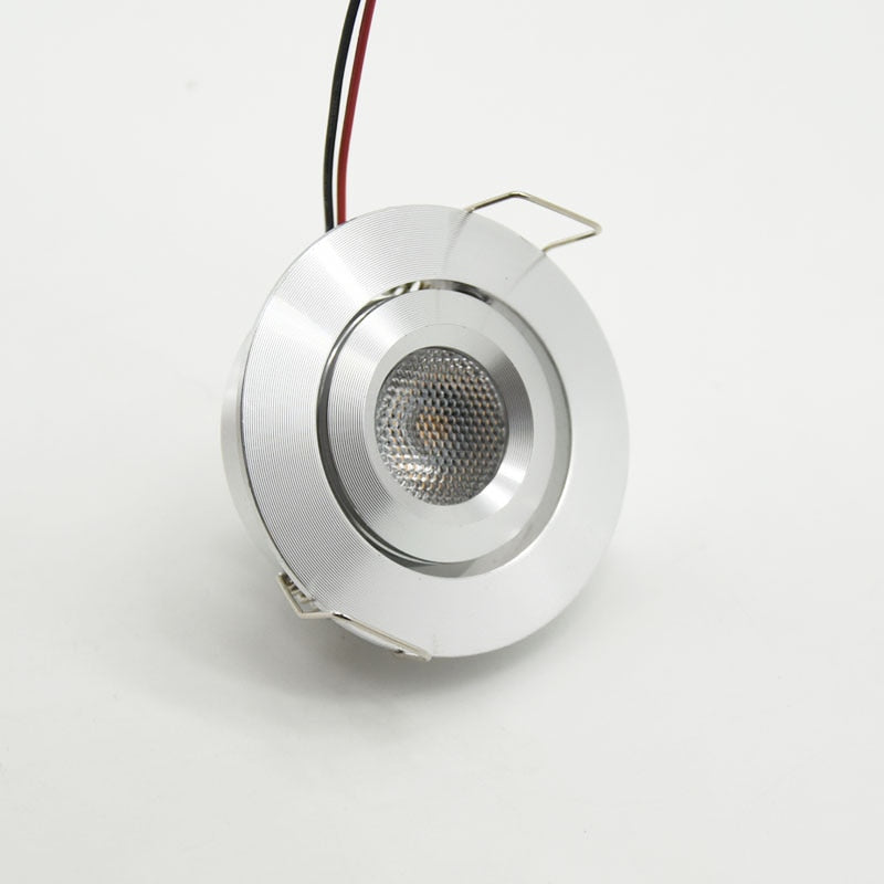 Adjustable Angle LED Spotlight Mini Downlight 3W Jewelry Interior Lighting Shop Decoration Bedroom Ceiling Built-in DC12V