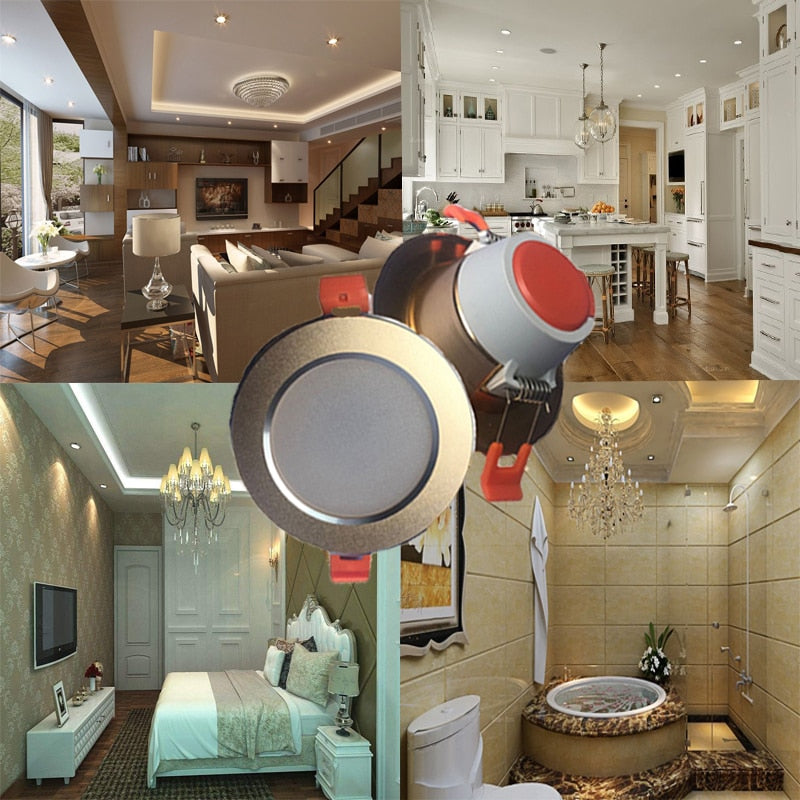 Focos Led Techo Led Downlight Led Bulb 15W 12W 9W 5W 3W Round 220V 230V 240V For Bedroom Kitchen Indoor LED Spot Light