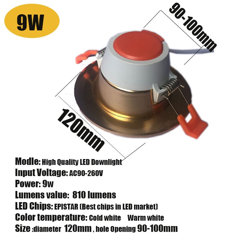 Focos Led Techo Led Downlight Led Bulb 15W 12W 9W 5W 3W Round 220V 230V 240V For Bedroom Kitchen Indoor LED Spot Light