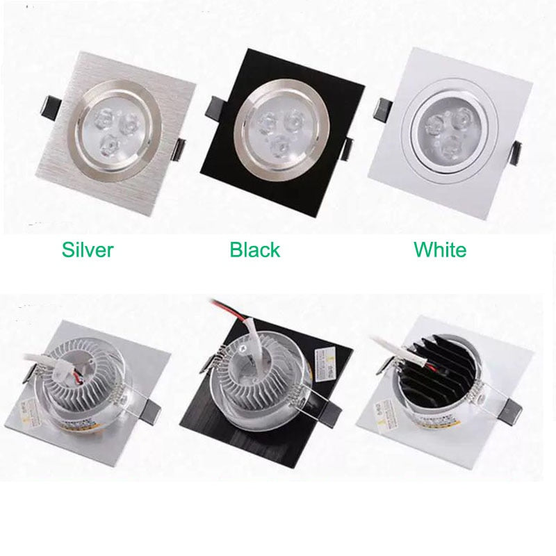 Dimmable LED downlight COB spotlight ceiling light AC85-265V 6w 10w 14w recessed downlight square led panel light