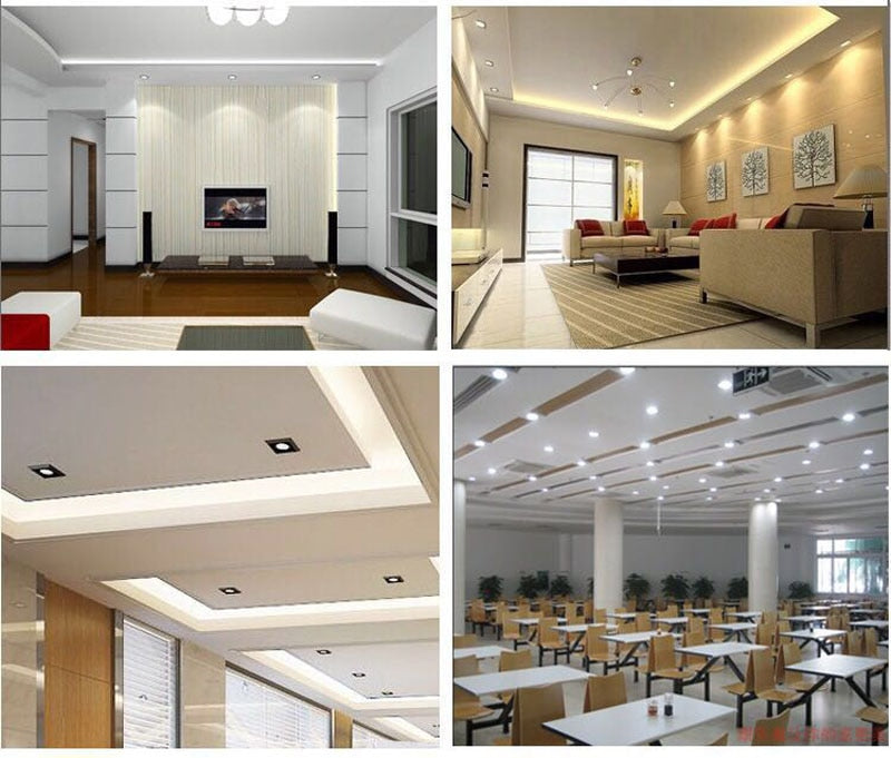 Dimmable LED downlight COB spotlight ceiling light AC85-265V 6w 10w 14w recessed downlight square led panel light