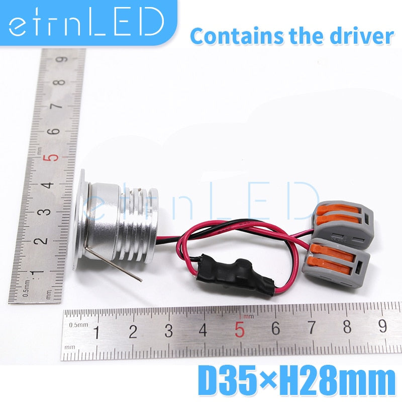 etrnLED 3W 4W Mini Led Spotlight Downlight 12V 24V Jewelry Display Ceiling Recessed Cabinet Spot Lamp with Driver Wire Connector