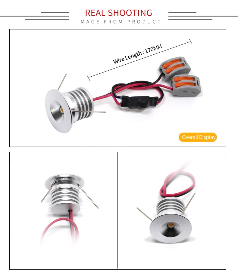 Spot Miniature small spotlight LED ceiling embedded 12-24V shop window display 3W hidden mini downlight