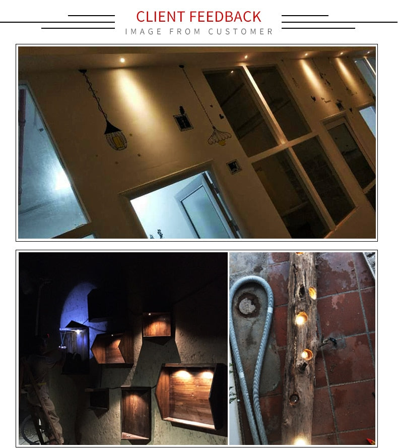 Spot Miniature small spotlight LED ceiling embedded 12-24V shop window display 3W hidden mini downlight