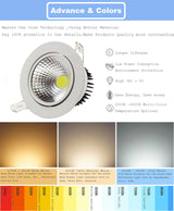 LED Recessed Downlight 4pcs 3W 5W 7W 10W 12W 15W Spot LED DownLights Dimmable AC85-265V 220V 110V LED Spot Recessed Downlight