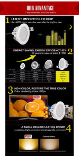 Waterproof IP65 AC 220V 5W /7W/9W/ Driverless dimmable Led panel light Cold white Warm white LED Downlight LED Light