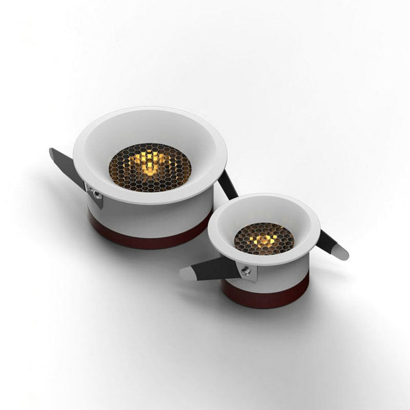 Dimmable LED Anti Glare Recessed Spotlight 5W/7W/9W/12W/15W/18W Honeycomb COB LED Ceiling Lamp Downlight for Indoor lighting