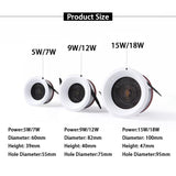 Dimmable LED Anti Glare Recessed Spotlight 5W/7W/9W/12W/15W/18W Honeycomb COB LED Ceiling Lamp Downlight for Indoor lighting