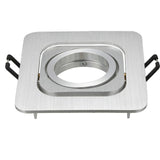 Square Adjustable White LED Recessed Spotlight Down Light Fitting For MR16 GU10 Bulb Fixture Downlight Holder Dual Ceiling Frame