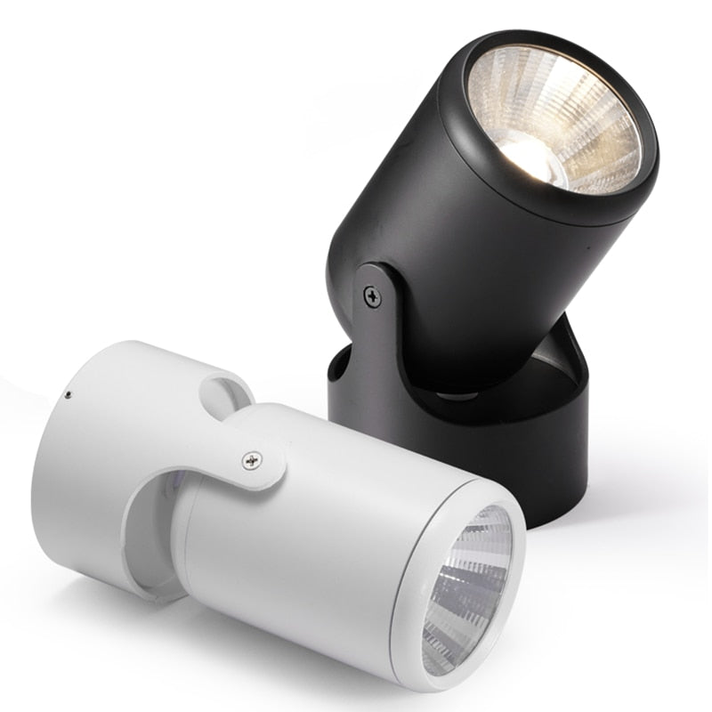 Dimmable high quality rotating LED downlight surface mounted adjustment COB ac85-265V 10W 15W LED ceiling light spotlight