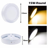 LED AC/DC 12V/24V 9W/15W/25W/30W Round/Square Led Panel Light Surface Mounted Led ceiling Downlight Indoor lighting