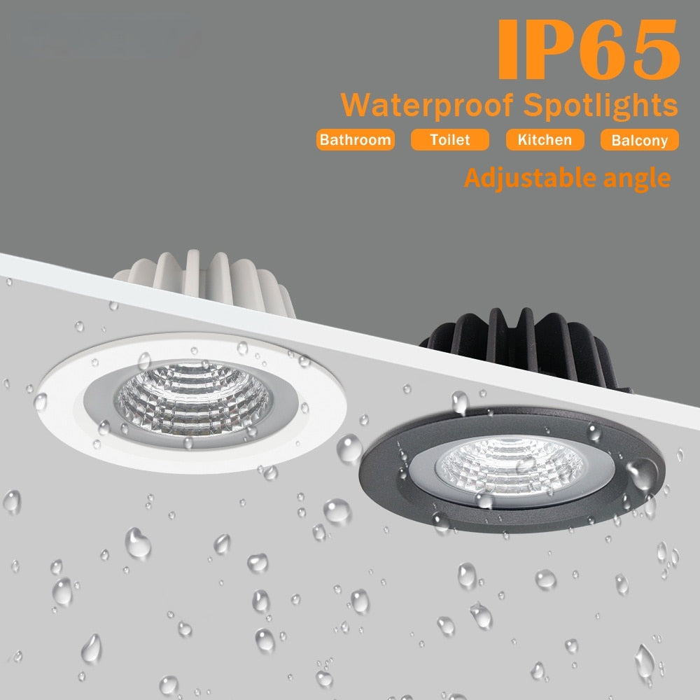 Led Embedded Ceiling Lamp Dimming Led Downlight Shower Universal Joint Decoration 8W Brightness IP65 Waterproof Embedded Lights