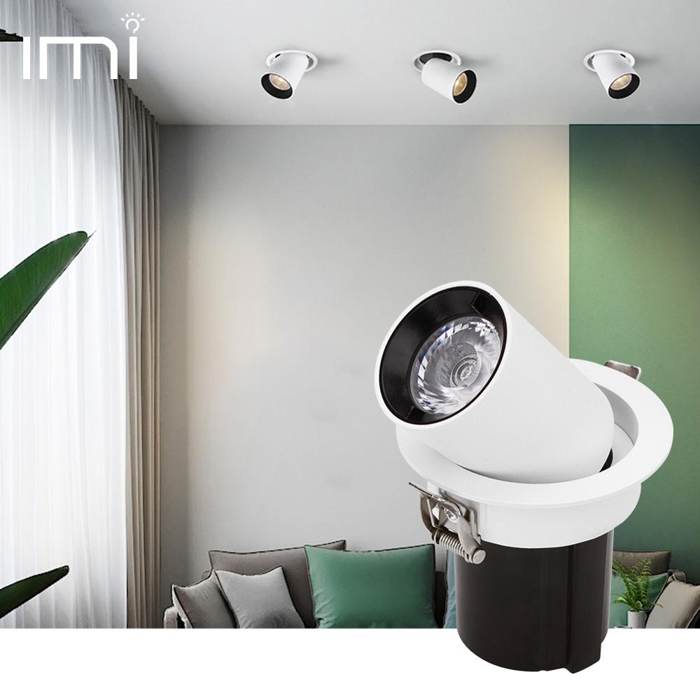 LED Downlight Rotatable Ceiling Spot Light Adjustable  COB 5W 7W 12W Lamp Home Decor Showroom Clothing Store Lighting 110V 220V