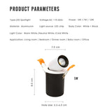 LED Downlight Rotatable Ceiling Spot Light Adjustable  COB 5W 7W 12W Lamp Home Decor Showroom Clothing Store Lighting 110V 220V