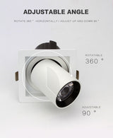 LED Downlight Rotatable Ceiling Spot Light Adjustable  COB 5W 7W 12W Lamp Home Decor Showroom Clothing Store Lighting 110V 220V