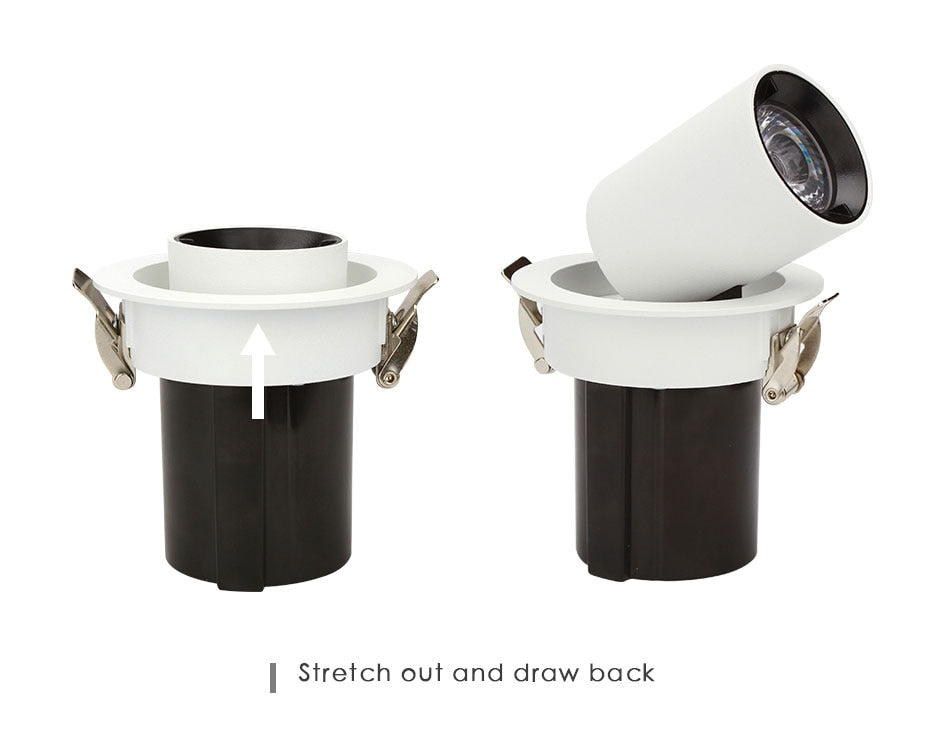 LED Downlight Rotatable Ceiling Spot Light Adjustable  COB 5W 7W 12W Lamp Home Decor Showroom Clothing Store Lighting 110V 220V