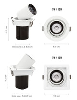 LED Downlight Rotatable Ceiling Spot Light Adjustable  COB 5W 7W 12W Lamp Home Decor Showroom Clothing Store Lighting 110V 220V