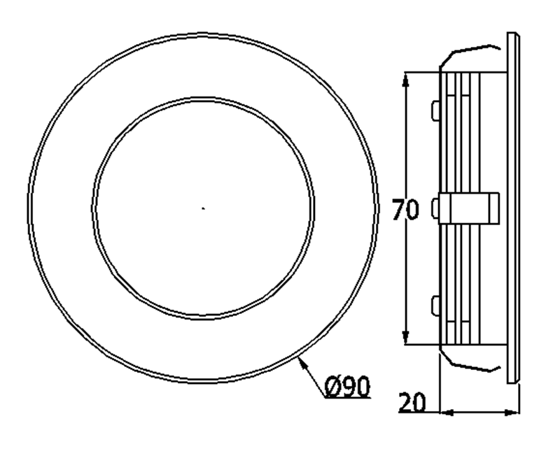 DY-DL90 6W Marine Yacht Ship Spot IP67 Kitchen Bathroom Downlight Ceiling Down Lamp Caravan RV Cabinet LED Interior Boat Light
