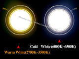 Dimmable LED  Panel Downlight 6W 12W 18W 20 pcs Round glass ceiling recessed lights SMD 5730 Warm Cold White led Light AC85-265V