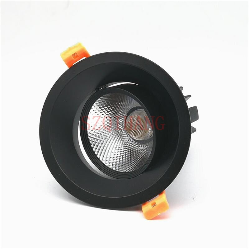 High Quality Black COB LED Downlight 10W/15W/25W AC240 220V 110V Aluminum downlight Indoor Ceiling Round Recessed Spot Lighting