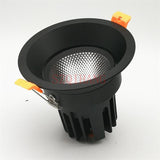 High Quality Black COB LED Downlight 10W/15W/25W AC240 220V 110V Aluminum downlight Indoor Ceiling Round Recessed Spot Lighting