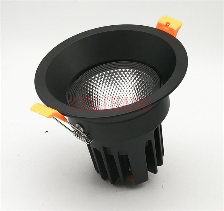 High Quality Black COB LED Downlight 10W/15W/25W AC240 220V 110V Aluminum downlight Indoor Ceiling Round Recessed Spot Lighting