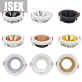 Round Nickel Recessed LED Ceiling Light Adjustable Frame MR16 GU10 Bulb Fixture Downlight Holder